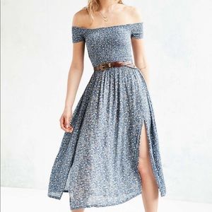 Urban Outfitters smocked floral midi dress